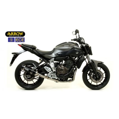 ARROW Terminale THUNDER in Alluminio Dark con Collettori Catalitici Omologati VERSIONE ALTA per YAMAHA MT-07 2014 / 2020