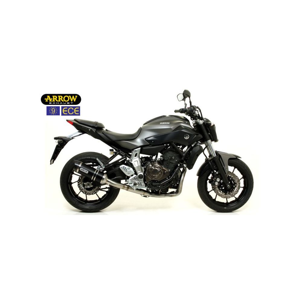 ARROW Terminale THUNDER in Alluminio Dark con Collettori Catalitici Omologati VERSIONE ALTA per YAMAHA MT-07 2014 / 2020