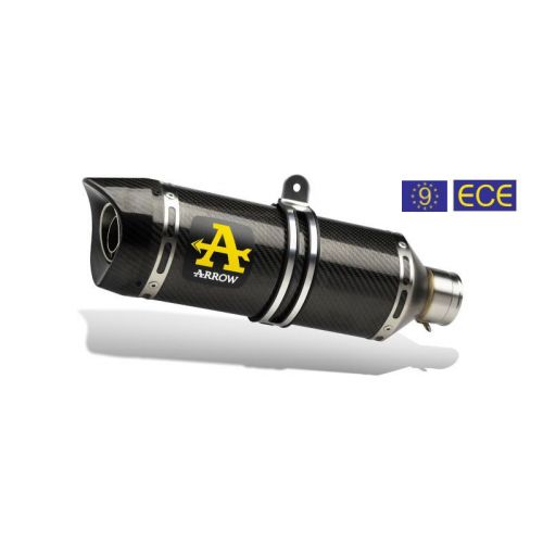 ARROW Terminale THUNDER in Carbonio con Collettori Catalitici Omologati VERSIONE BASSA per YAMAHA MT-07 2014 / 2020