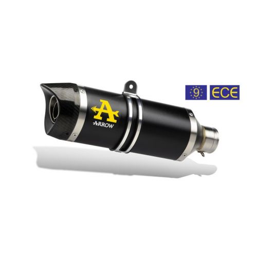 ARROW Terminale THUNDER in Alluminio Dark con Collettori Catalitici Omologati VERSIONE BASSA per YAMAHA MT-07 2014 / 2020