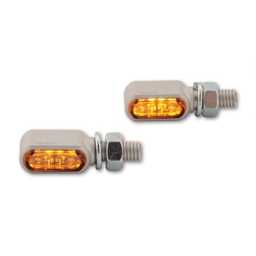 Indicatori di direzione LED CNC HIGHSIDER Little Bronx Argento omologato E