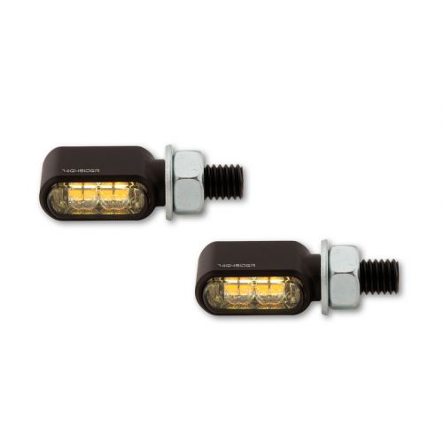 Coppia Frecce universale a LED HIGHSIDER Little Bronx Nere- 2in1