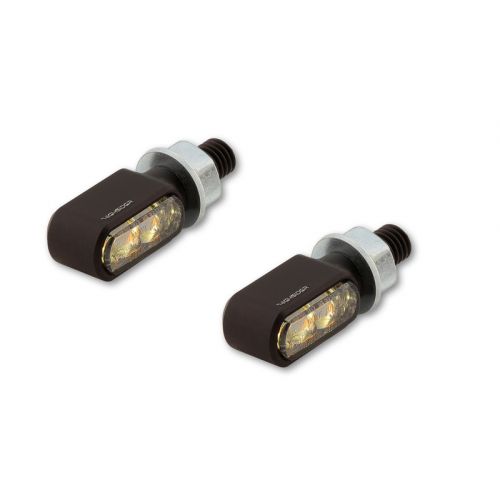 Coppia Frecce universale a LED HIGHSIDER Little Bronx Nere- 2in1