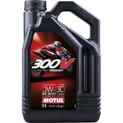 MOTUL 300V FACTORY LINE RACING KIT OIL 2376H 0W-30 4T - 5 Litri Lubrificante Olio Motore