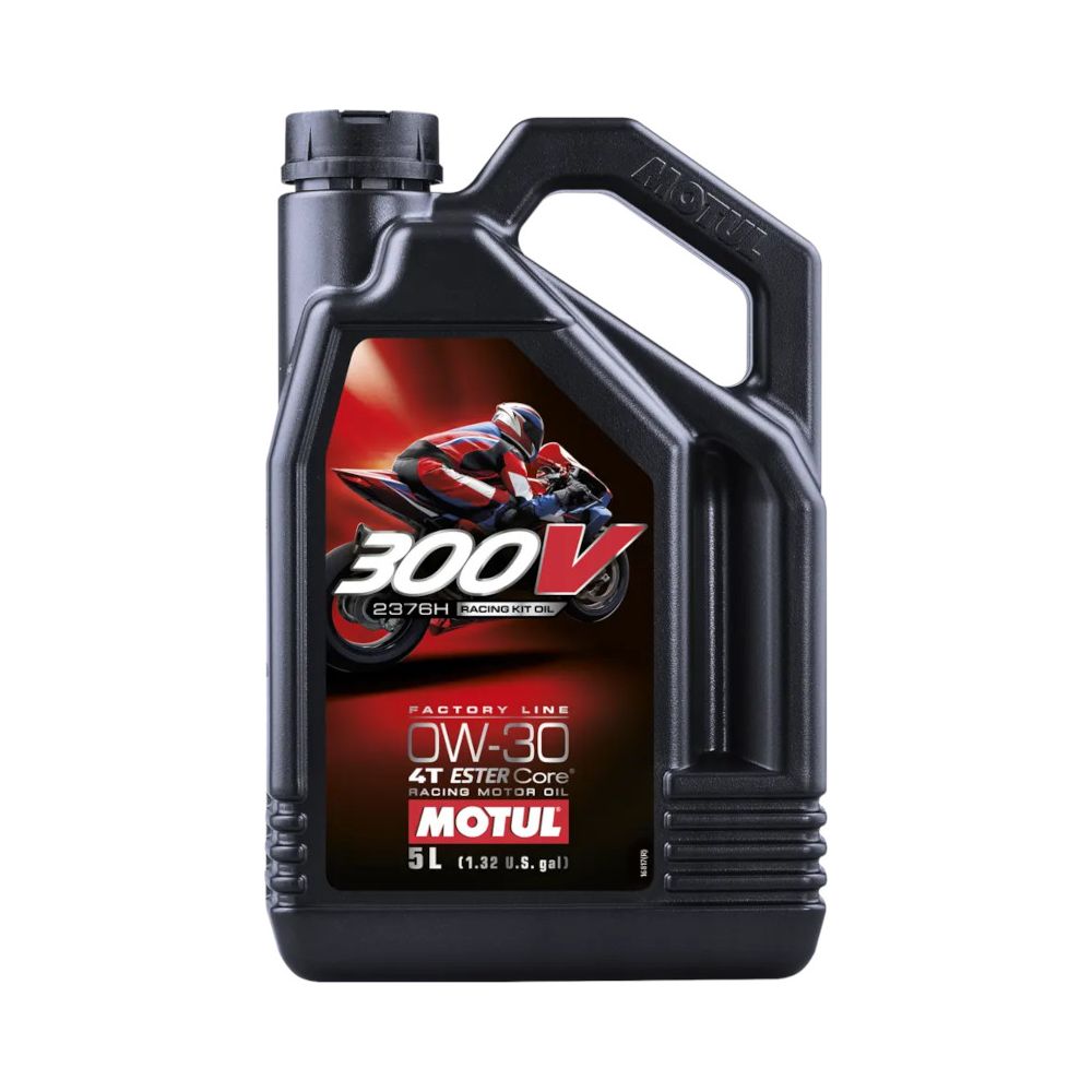 MOTUL 300V FACTORY LINE RACING KIT OIL 2376H 0W-30 4T - 5 Litri Lubrificante Olio Motore