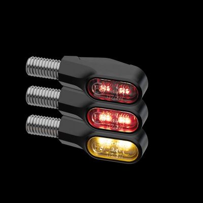 Fanale posteriore a LED HIGHSIDER pro Ventura-X, luce freno, indicatore di direzione nero 3 in 1, omologato E