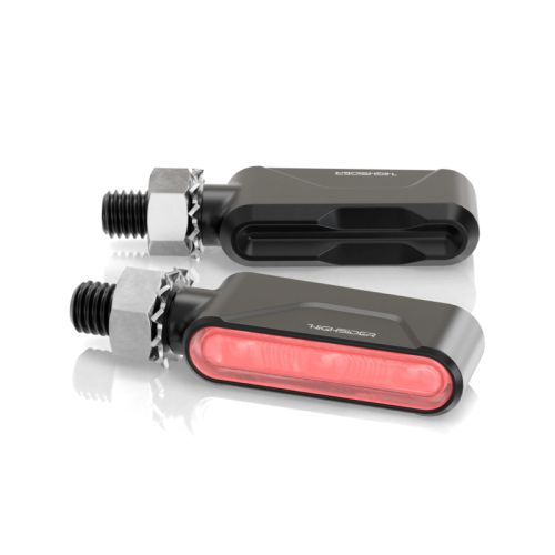 Fanale posteriore a LED HIGHSIDER pro Esagano-RS, luce freno, indicatore di direzione nero/colorato 3 in 1, omologato E