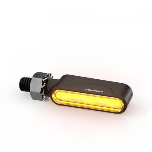 Fanale posteriore a LED HIGHSIDER pro Esagano-RS, luce freno, indicatore di direzione nero/colorato 3 in 1, omologato E