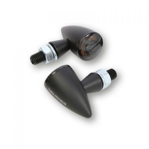 HIGHSIDER pro Apollo Bullet Indicatore di direzione/luce di posizione a LED nero/colorato 2 in 1, omologato E