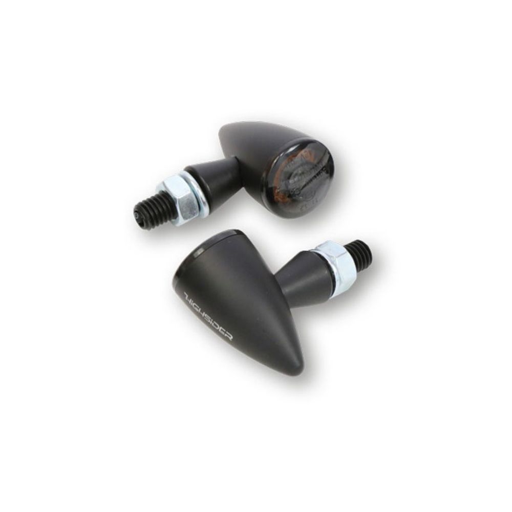 HIGHSIDER pro Apollo Bullet Indicatore di direzione/luce di posizione a LED nero/colorato 2 in 1, omologato E
