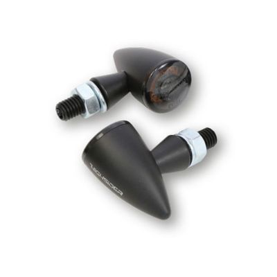 HIGHSIDER pro Apollo Bullet Indicatore di direzione/luce di posizione a LED nero/colorato 2 in 1, omologato E