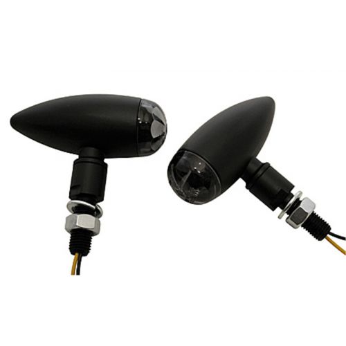 Indicatori di direzione a LED HIGHSIDER pro Micro-Bullet neri/trasparenti omologati E