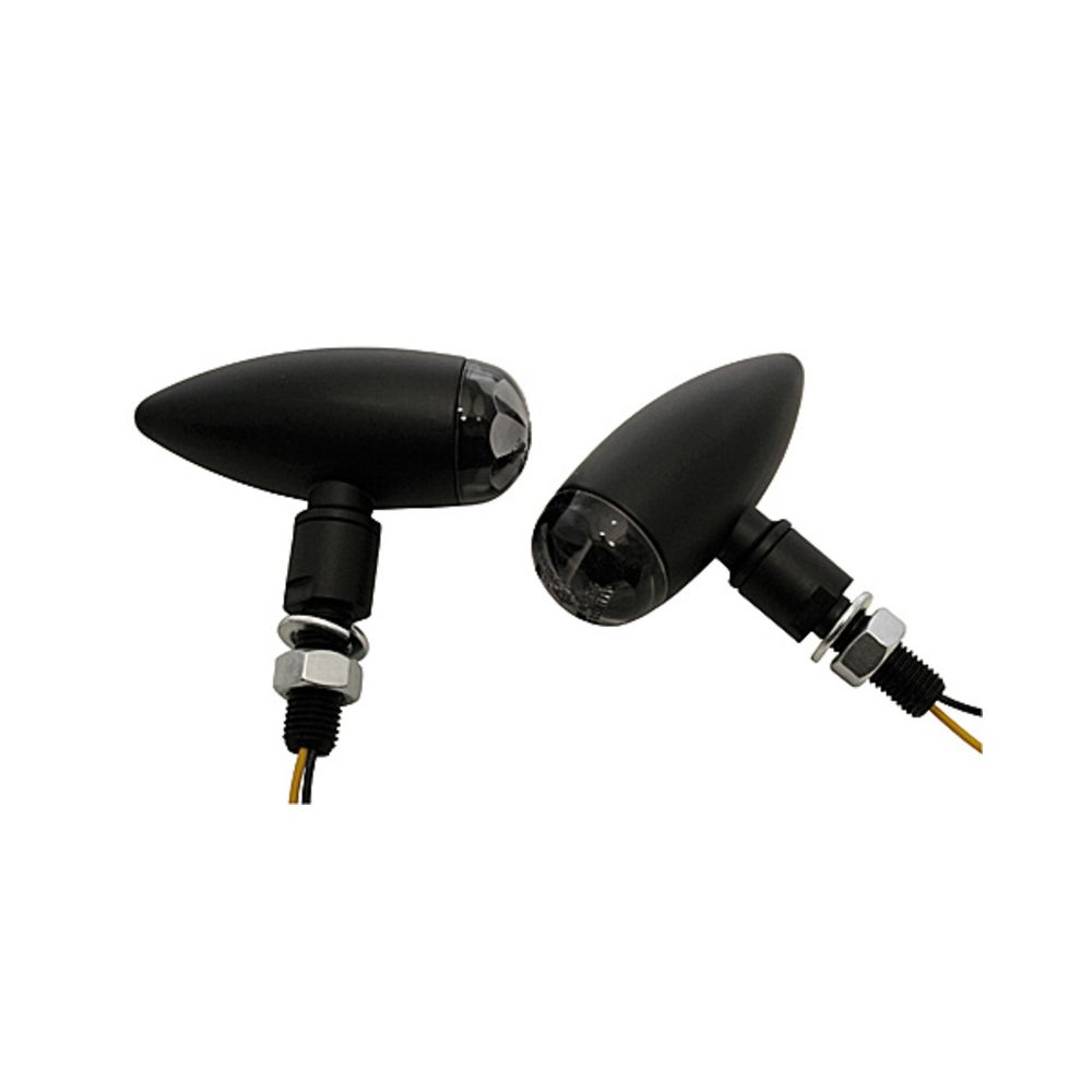 Indicatori di direzione a LED HIGHSIDER pro Micro-Bullet neri/trasparenti omologati E