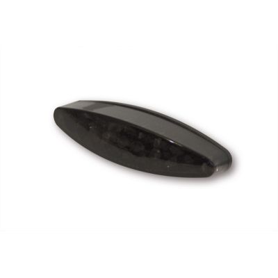 Fanale posteriore a LED tinta scura HIGHSIDER LITTLE NUMBER1 con luce targa, omologato E