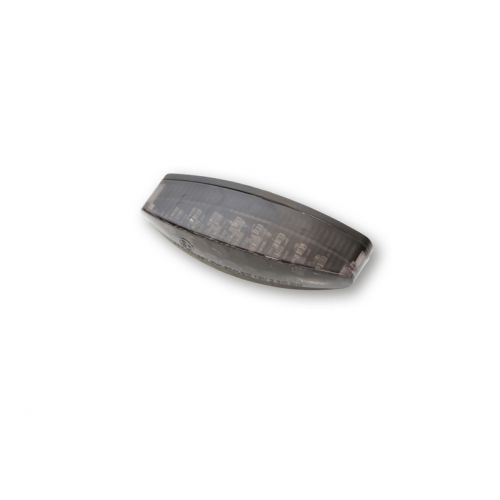 Fanale posteriore a LED tinta scura HIGHSIDER LITTLE NUMBER1 con luce targa, omologato E