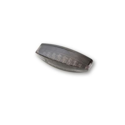 Fanale posteriore a LED tinta scura HIGHSIDER LITTLE NUMBER1 con luce targa, omologato E