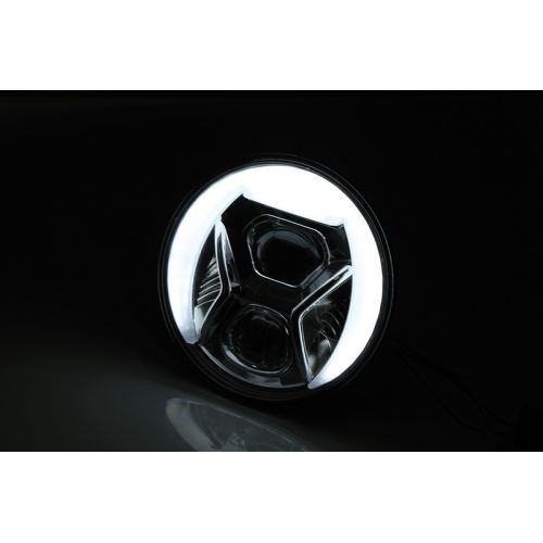 Inserto per fari HIGHSIDER pro da 7 pollici Tipo 8 LED Nero con omologazione E