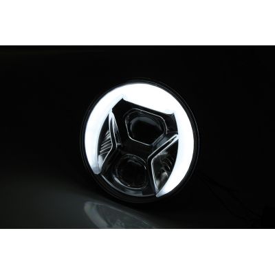 Inserto per fari HIGHSIDER pro da 7 pollici Tipo 8 LED Nero con omologazione E