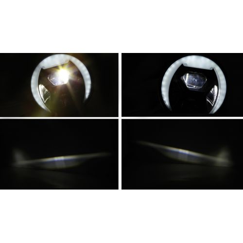 Inserto per fari HIGHSIDER pro da 7 pollici Tipo 8 LED Nero con omologazione E