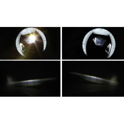 Inserto per fari HIGHSIDER pro da 7 pollici Tipo 8 LED Nero con omologazione E