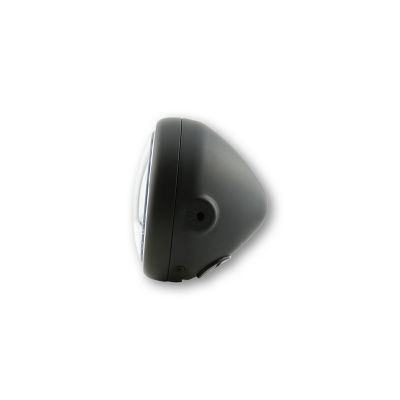 Faro anteriore HIGHSIDER pro da 5 3/4 pollici Pecos tipo 7 LED nero montaggio laterale, con anello luce di parcheggio