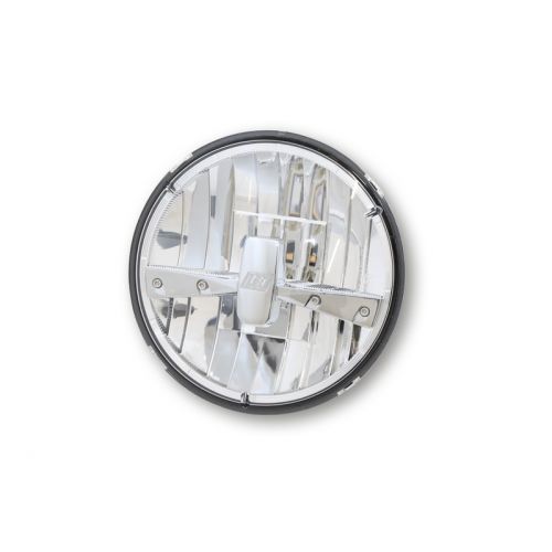 Inserto faro anteriore HIGHSIDER pro da 7 pollici Tipo 3 LED Cromato con omologazione E