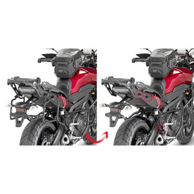 Portavaligie laterale rimozione rapida per valigie GIVI MONOKEY - RETRO FIT per YAMAHA TRACER 900 2015 / 2017