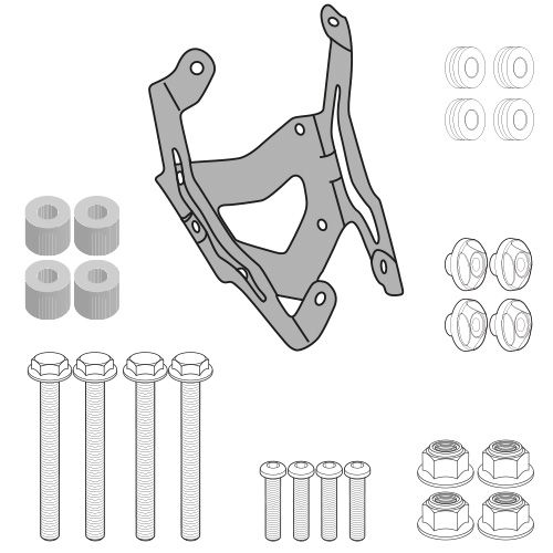 Parabrezza GIVI 2122DT + D2122KIT Trasparente per Tracer 900 2015 - 2017