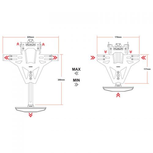 Portatarga HIGHSIDER Pro Akron-RS Pro 280-915HP per YAMAHA TRACER 700 - TRACER 7 - TRACER 900 - TRACER 9