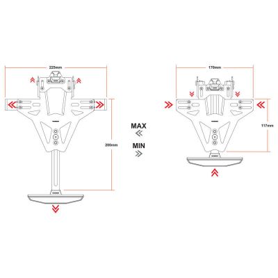 Portatarga HIGHSIDER Pro Akron-RS Pro 280-915HP per YAMAHA TRACER 700 - TRACER 7 - TRACER 900 - TRACER 9