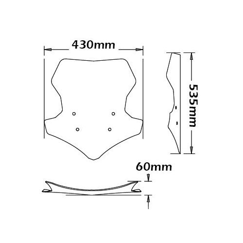 ISOTTA Cupolino Touring Alto Fumè Chiaro con attacchi per YAMAHA TRACER 900 2015 / 2017