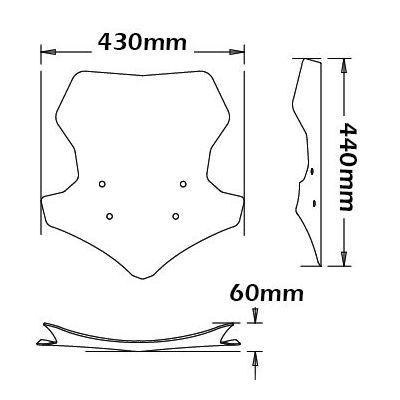 ISOTTA Cupolino basso Trasparente con attacchi per Yamaha Tracer 900 2015 / 2017