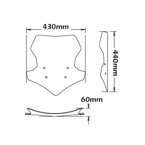 ISOTTA Cupolino basso Fumè Chiaro con attacchi per Yamaha Tracer 900 2015 / 2017