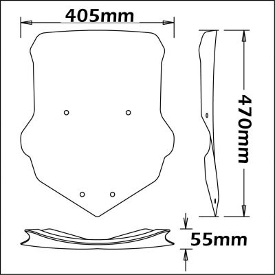 ISOTTA Cupolino basso Fumè Scuro con attacchi per Yamaha Tracer 900 2015 / 2017
