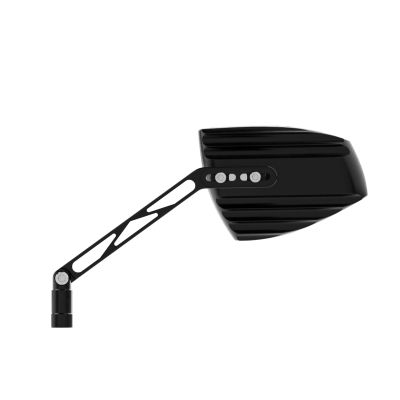 Coppia specchi Neri HIGHSIDER Wave con inserto in vari colori