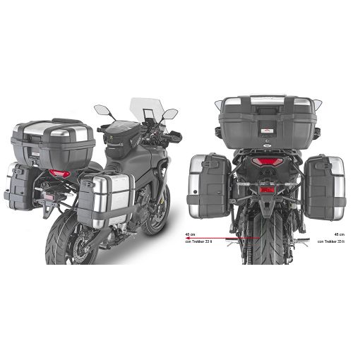 Portavaligie laterale GIVI PL ONE-FIT per valigie MONOKEY per YAMAHA TRACER 9 / GT / GT+ 2021 / 2024