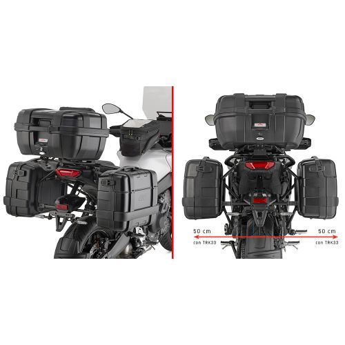 Portavaligie laterale GIVI PL ONE-FIT per valigie MONOKEY per YAMAHA TRACER 9 / GT / GT+ 2025
