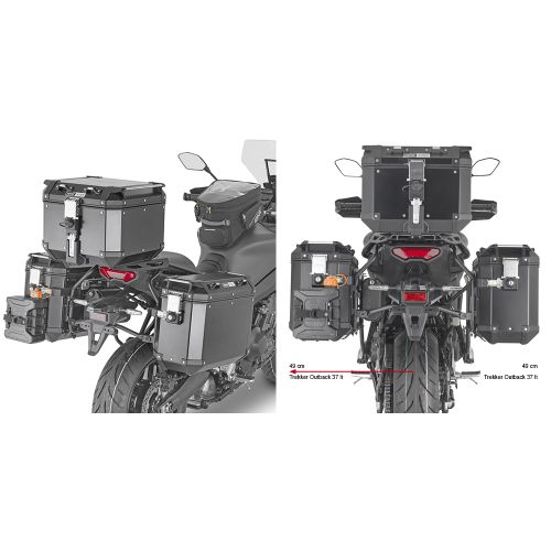 GIVI Portavaligie laterale specifico per valigie MONOKEY - CAM-SIDE per YAMAHA TRACER 9 / GT / GT+ 2021 / 2024