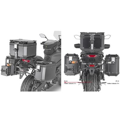 GIVI Portavaligie laterale specifico per valigie MONOKEY - CAM-SIDE per YAMAHA TRACER 9 / GT / GT+ 2021 / 2024