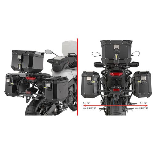 GIVI Portavaligie laterale specifico per valigie MONOKEY - CAM-SIDE per YAMAHA TRACER 9 / GT / GT+ 2025