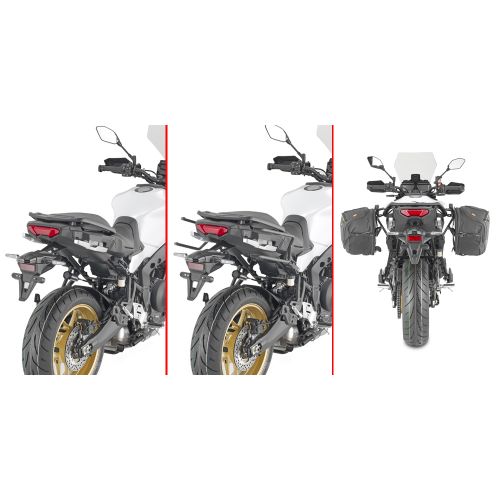Telaietti GIVI REMOVE-X sgancio rapido per borse soffici laterali per YAMAHA TRACER 9 / GT / GT+ 2021 / 2024
