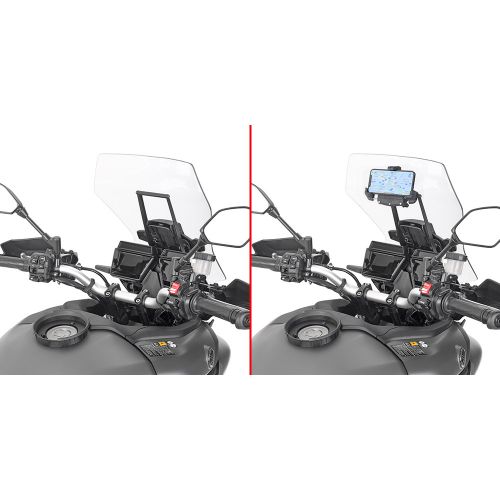 GIVI FB2159 Traversino dietro cupolino per installare porta smartphone e GPS per YAMAHA TRACER 9 / GT 2021 / 2024
