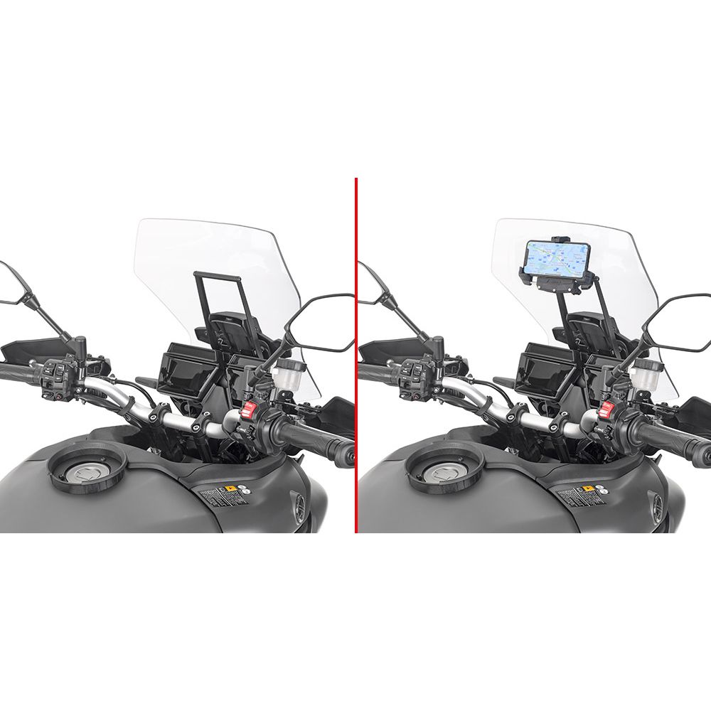 GIVI FB2159 Traversino dietro cupolino per installare porta smartphone e GPS per YAMAHA TRACER 9 / GT 2021 / 2024