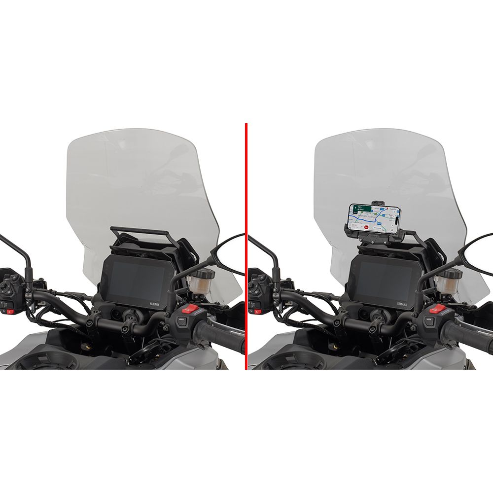 GIVI FB2171 Traversino dietro cupolino per installare porta smartphone e GPS per YAMAHA TRACER 9 GT / GT+ 2025