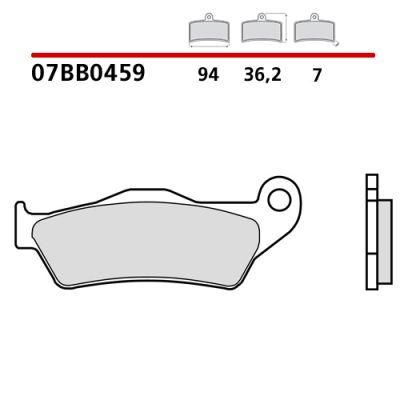 BREMBO 07BB0459 Coppia Pastiglie Freno Posteriore sinterizzate