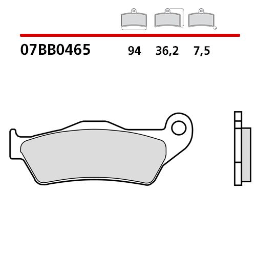 Pastiglie Freno Posteriore BREMBO 07BB0465 Genuine Sinter
