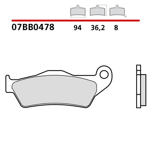 BREMBO 07BB0478 Coppia Pastiglie Freno Anteriore sinterizzate