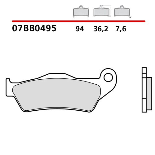 Pastiglie Freno Posteriore BREMBO 07BB0495 Genuine Sinter