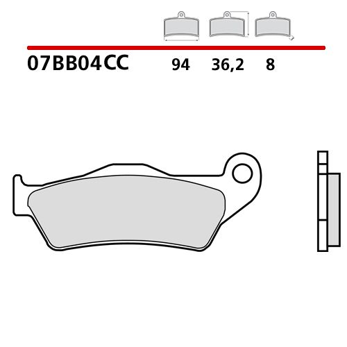 BREMBO 07BB04CC Coppia Pastiglie Freno Posteriore CARBON CERAMIC