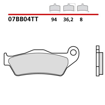 BREMBO 07BB04TT Coppia Pastiglie Freno Anteriore CARBON CERAMIC OFF ROAD TT